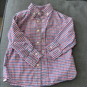JCrew Crewcuts Adorable gingham button down shirt
